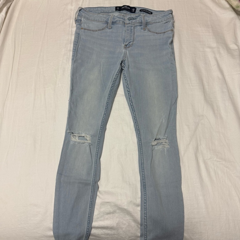 Low rise jeans leggings distressed knee  - 3S